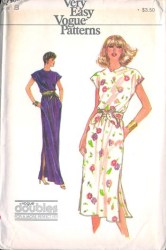7386 EZ VOGUE POCKET DRESS LENGTHS, TIE BELT PATTERN 12,14 oŕ 6,8 choice
